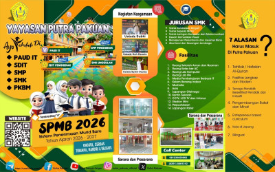 Brosur PAUD IT-SDIT-SMP-SMK-PKBM Putra Pakuan 2026/2027